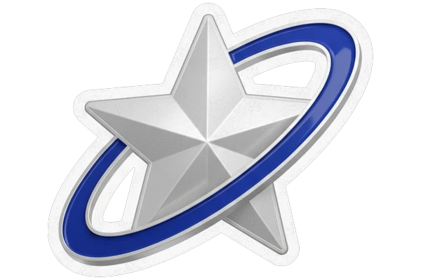 Emblème étoile argentée du premier opérateur classé